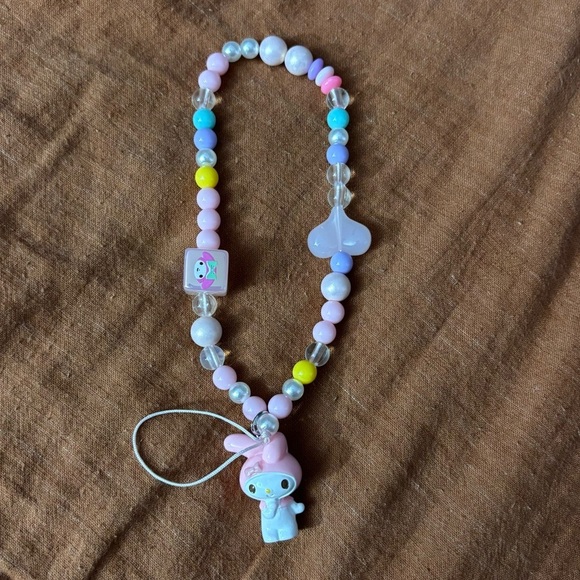 My Melody Sanrio Phone Wristlet, Water Bottle Wristlet, Bag Clip, Beaded Lanyard - Picture 3 of 6